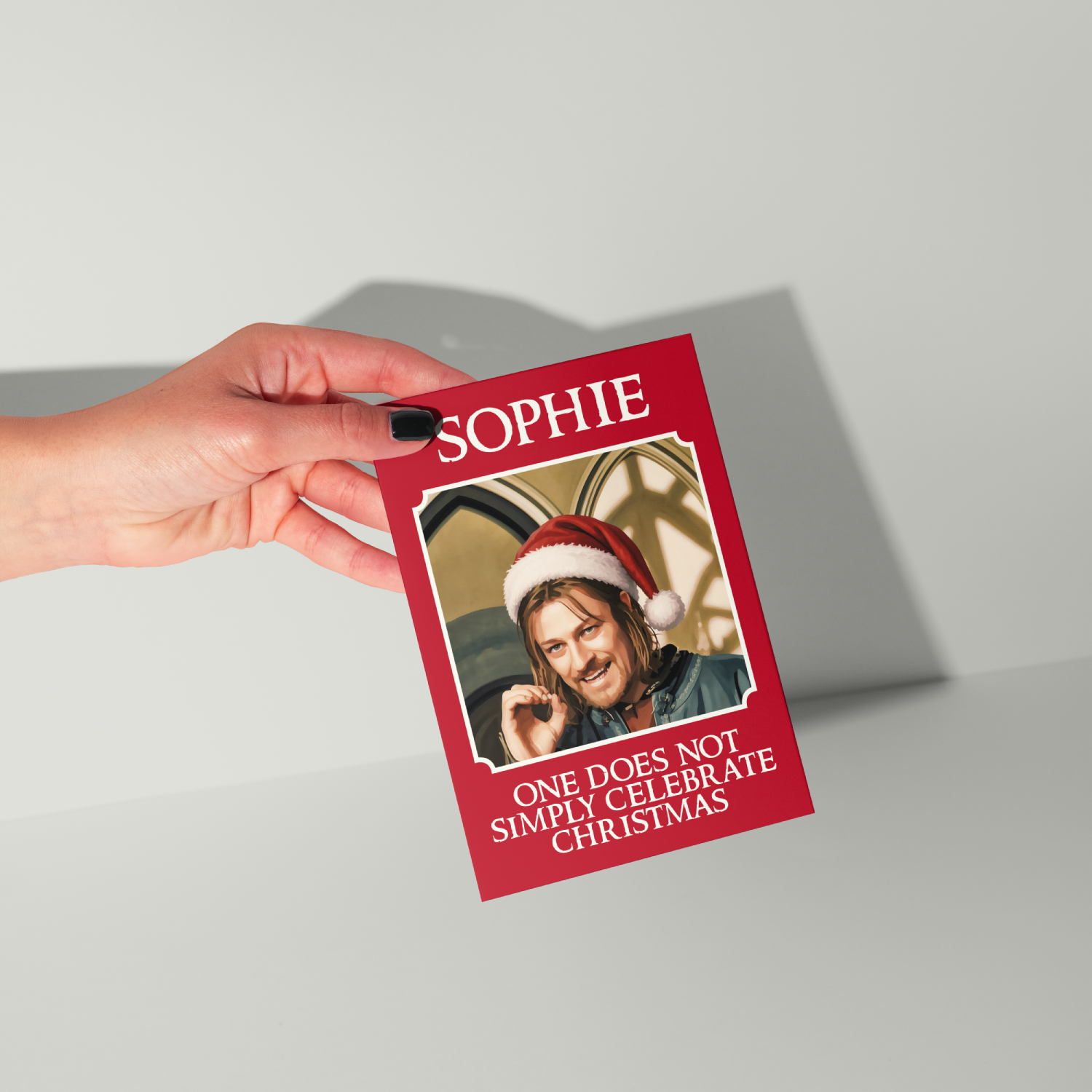 Boromir Lord Of The Rings Personalised Christmas Card
