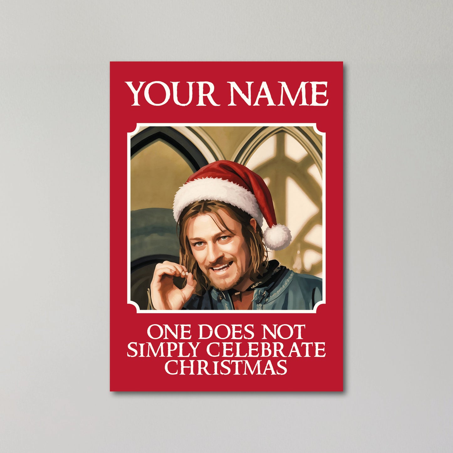 Boromir Lord Of The Rings Personalised Christmas Card