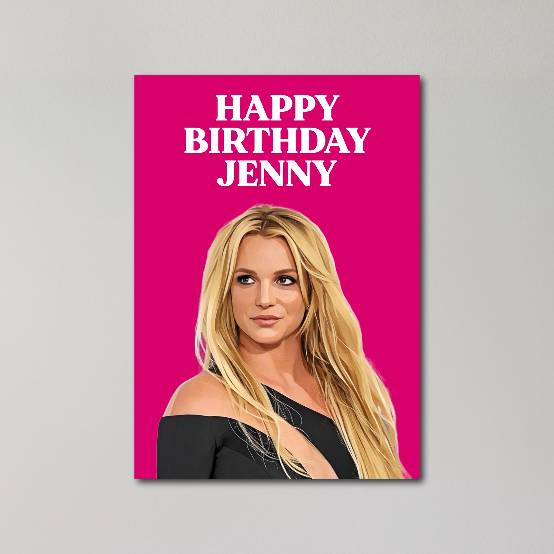 Britney Spears Personalised Birthday Card A5 