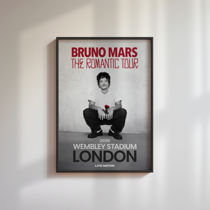 Bruno Mars The Romantic Tour Poster