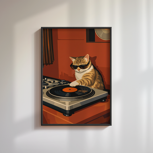 Cat DJ Poster