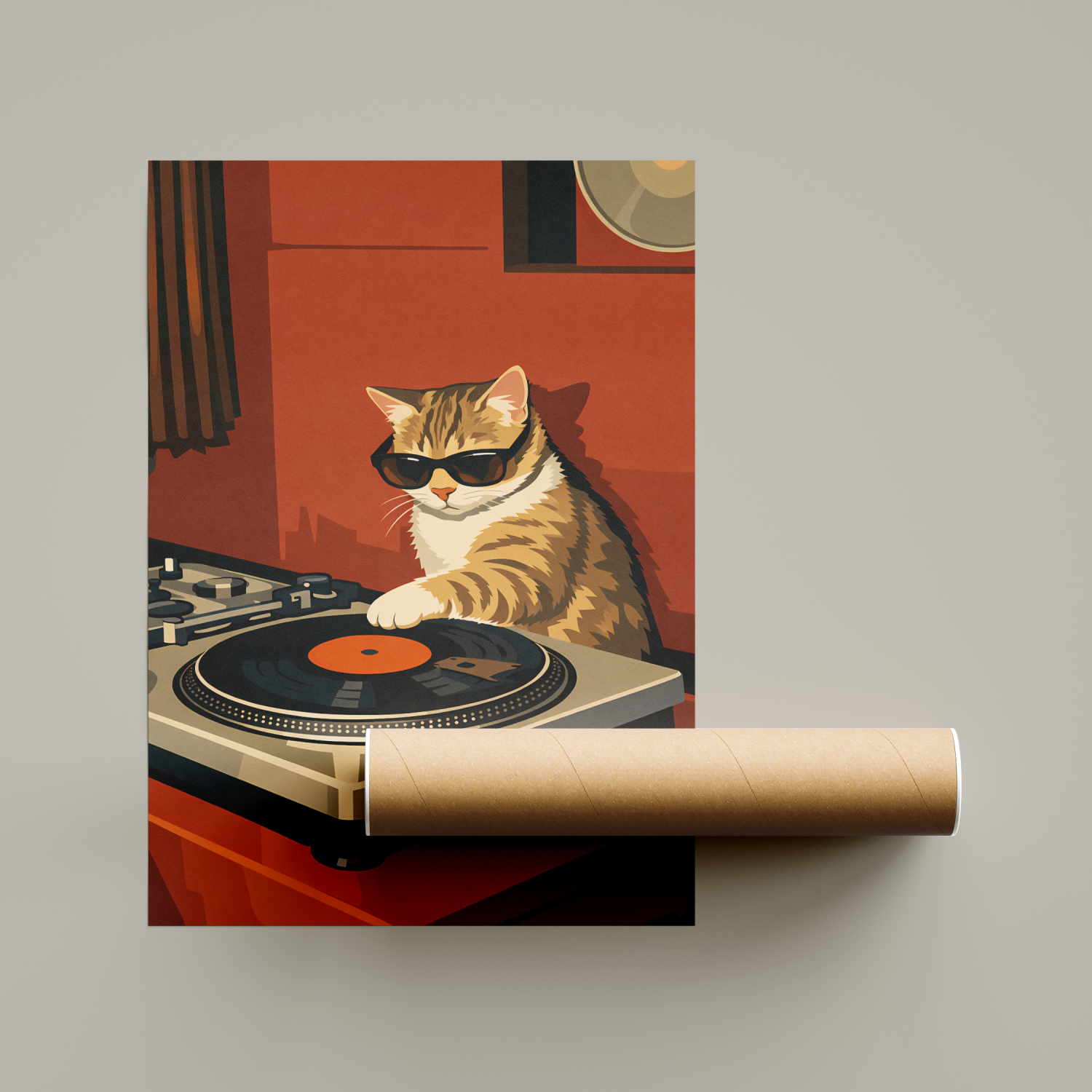 Cat DJ Poster
