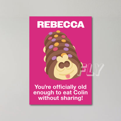 Colin The Caterpillar Personalised Birthday Card United Kingdom