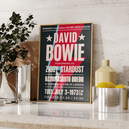 David Bowie Ziggy Stardust Poster