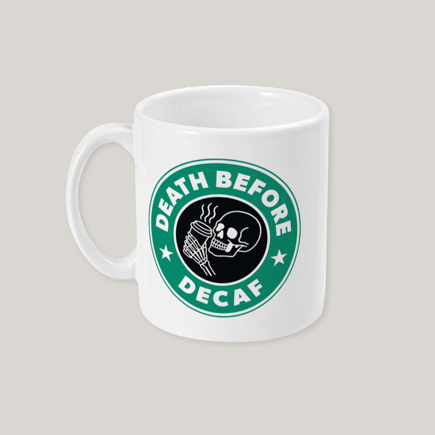 Death Before Decaf Coffee Mug