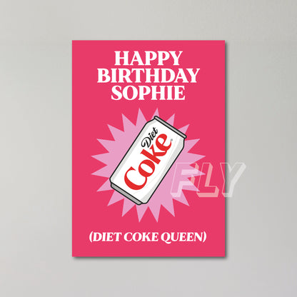 Diet Coke Personalised Birthday Card United Kingdom
