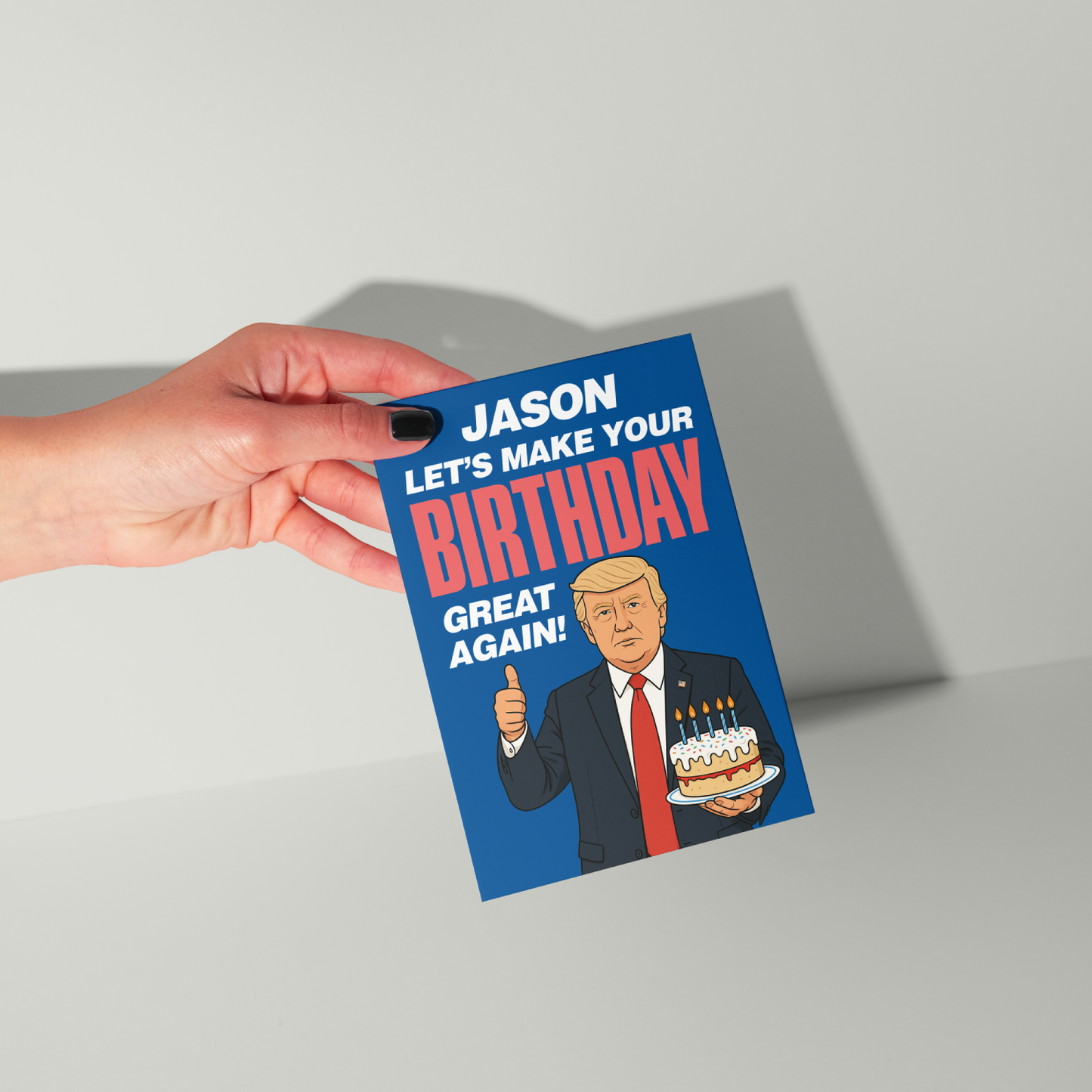 Donald Trump Personalised Birthday Card UK