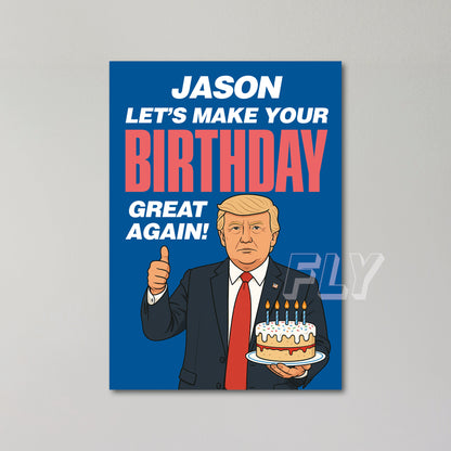 Donald Trump Personalised Birthday Card United Kingdom