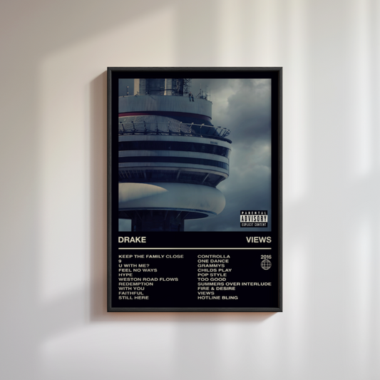 Drake Views Alum Poster