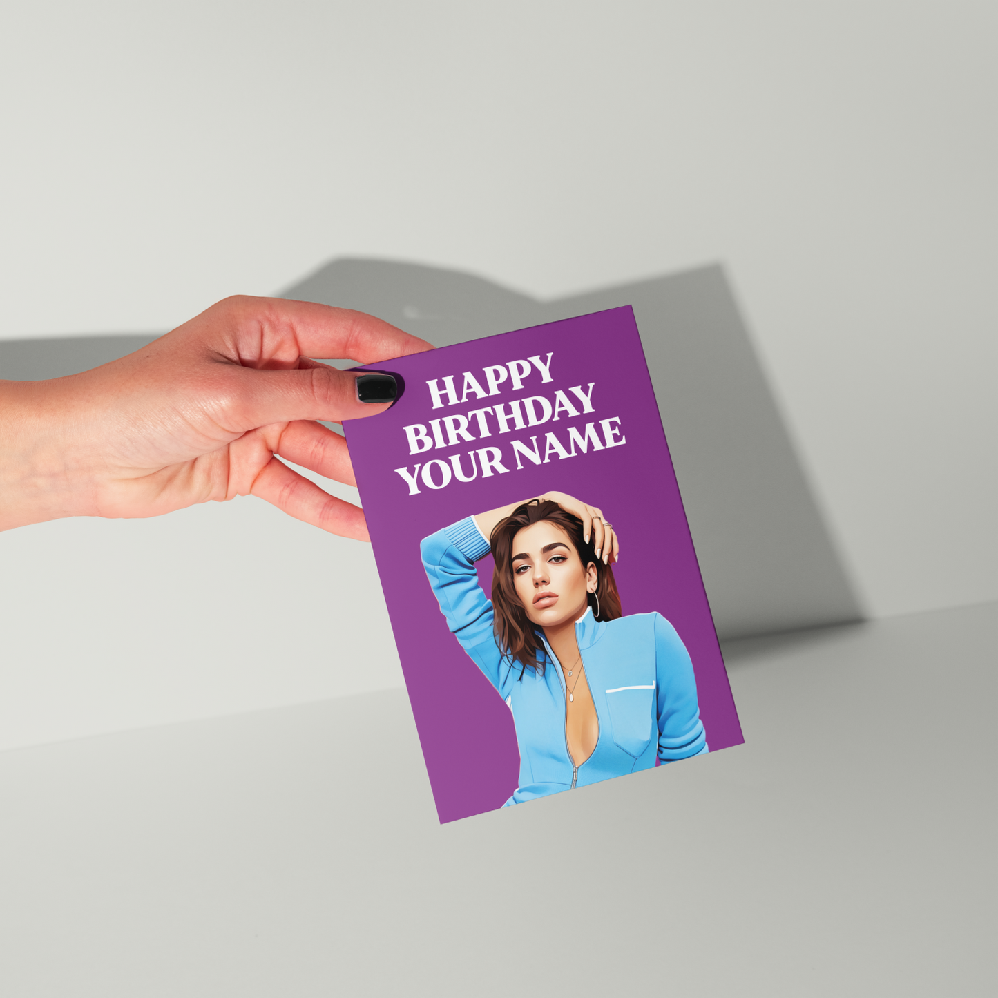 Dua Lipa Personalised Birthday Card