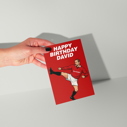 Eric Cantona Personalised Birthday Card UK