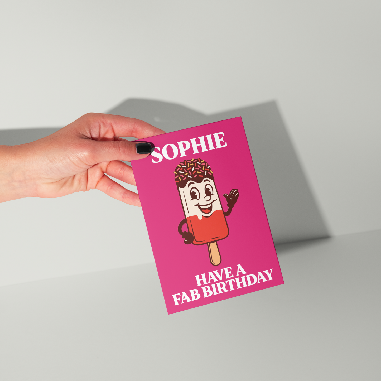 Fab Ice Lolly Personalised Birthday Card UK