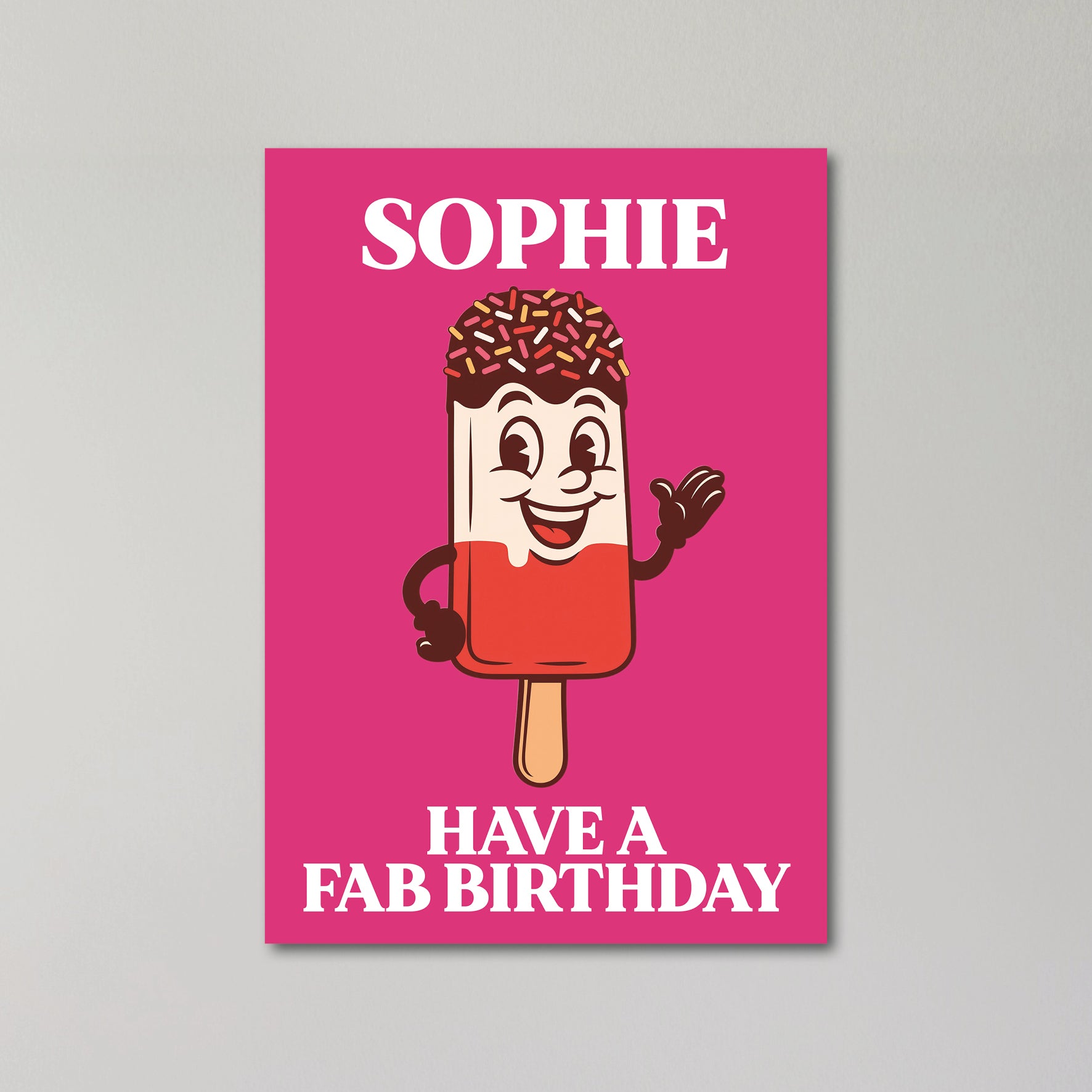 Fab Ice Lolly Personalised Birthday Card United Kingdom