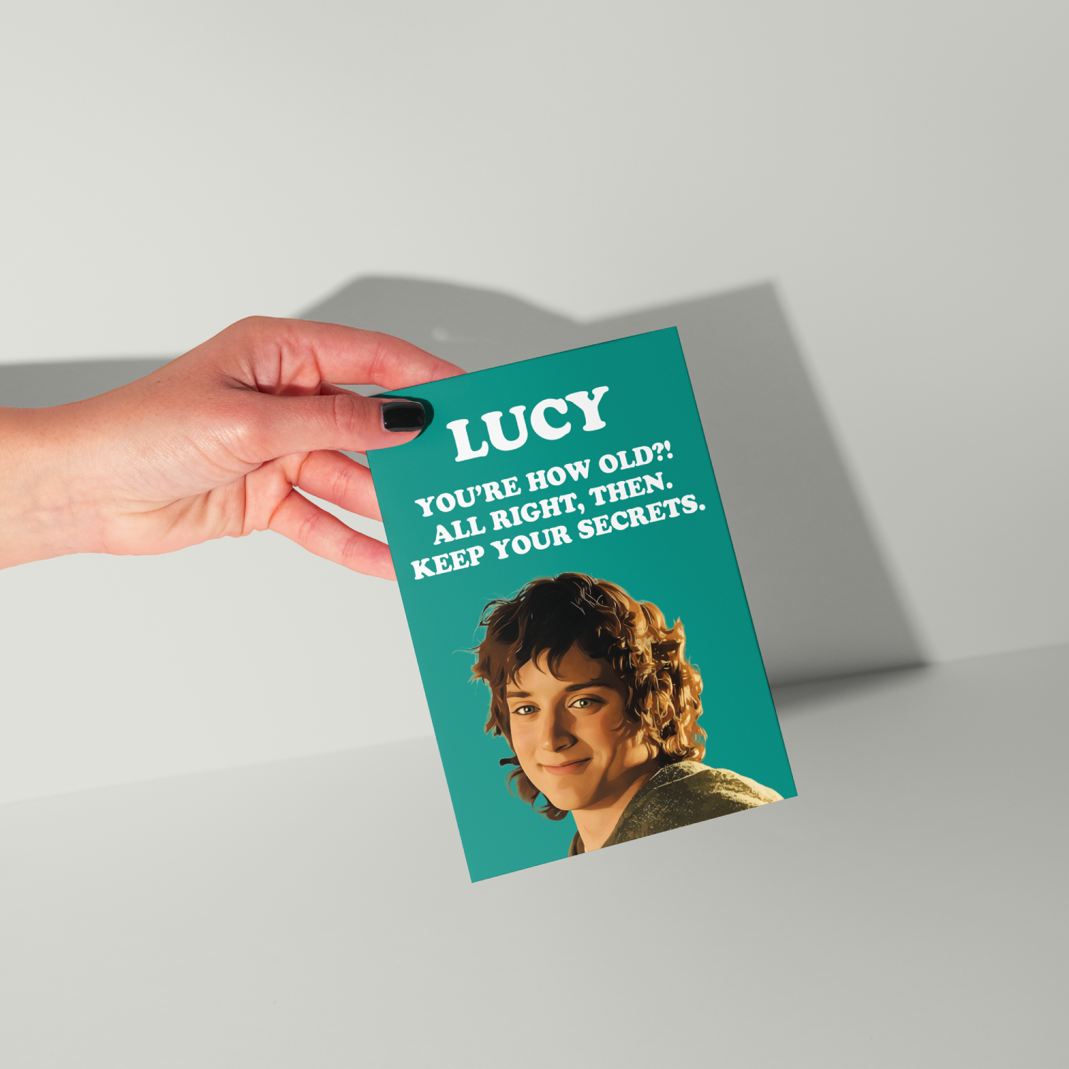 Frodo Baggins Personalised Birthday Card