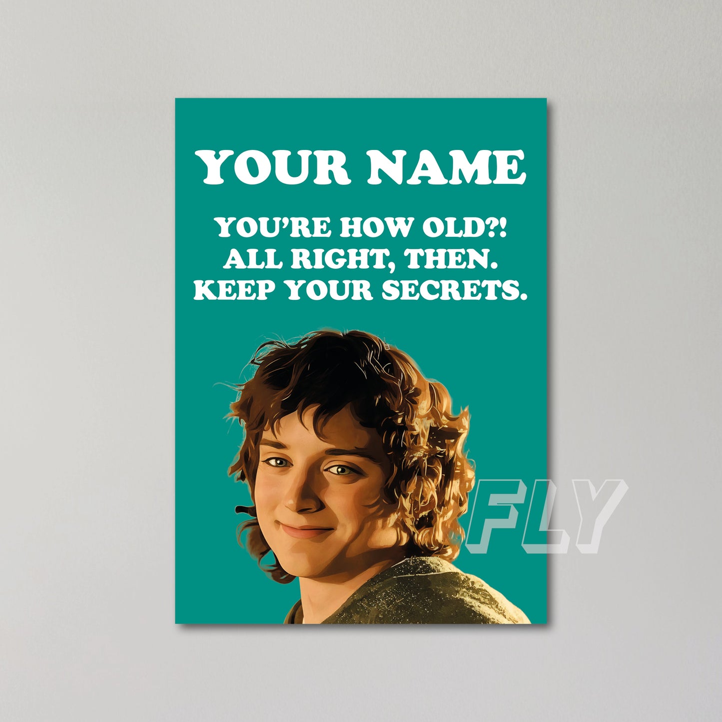 Frodo Baggins Personalised Birthday Card