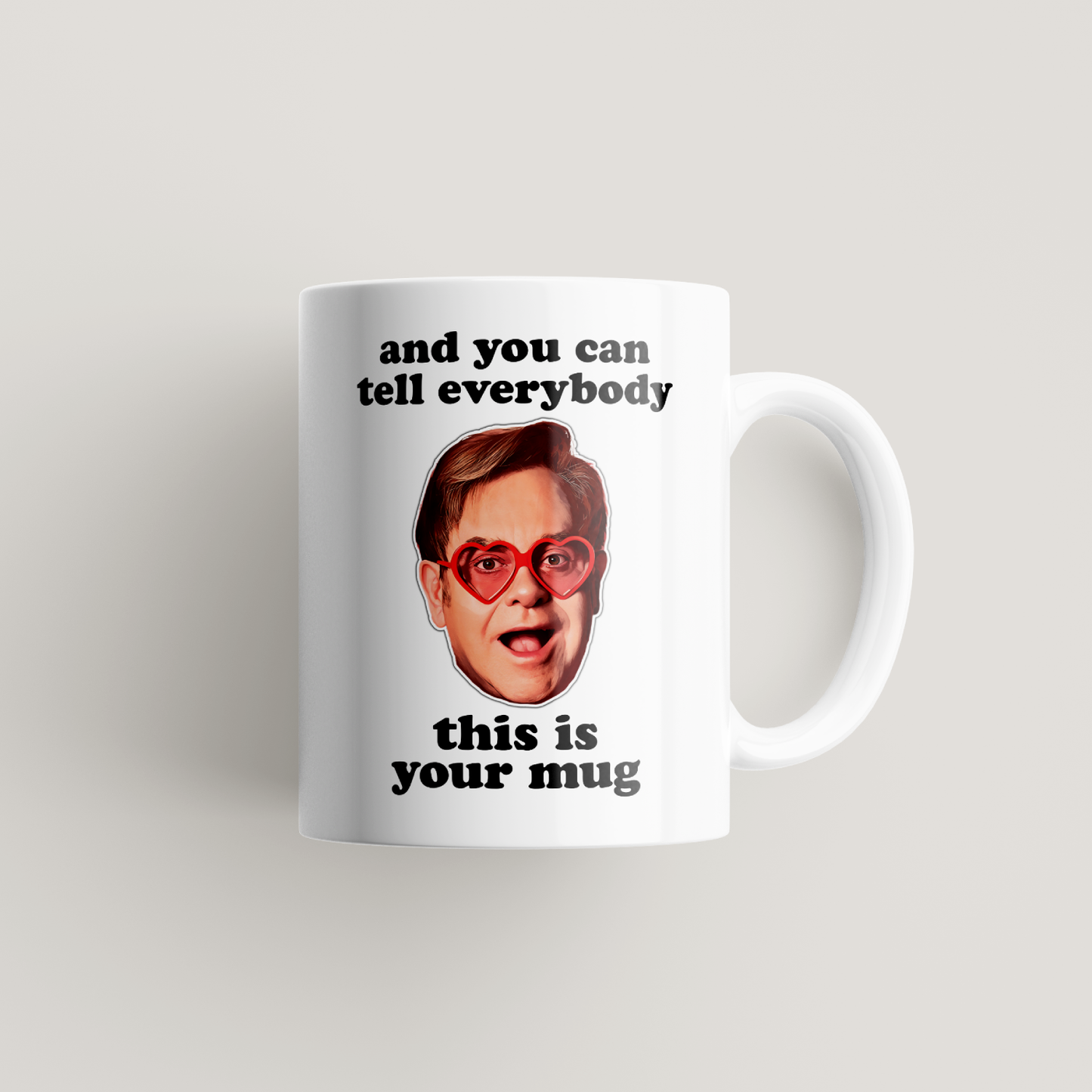 Funny Elton John Mug