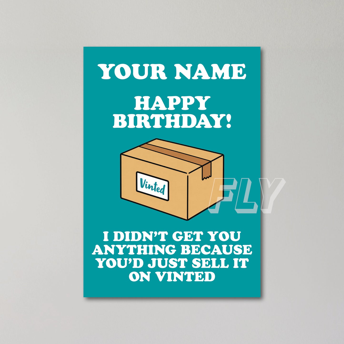Funny Vinted Personalised Birthday Card