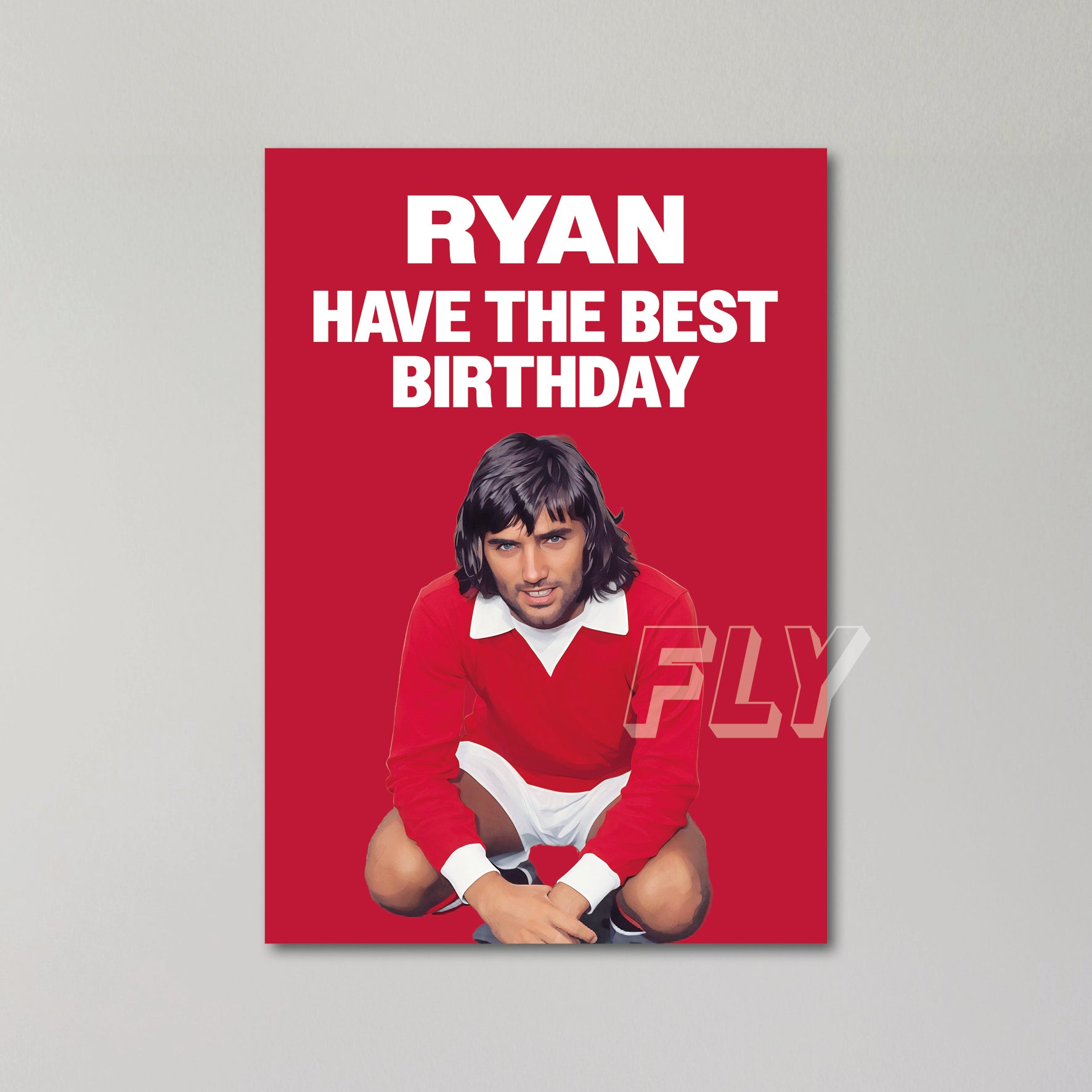 George Best Personalised Birthday Card United Kingdom