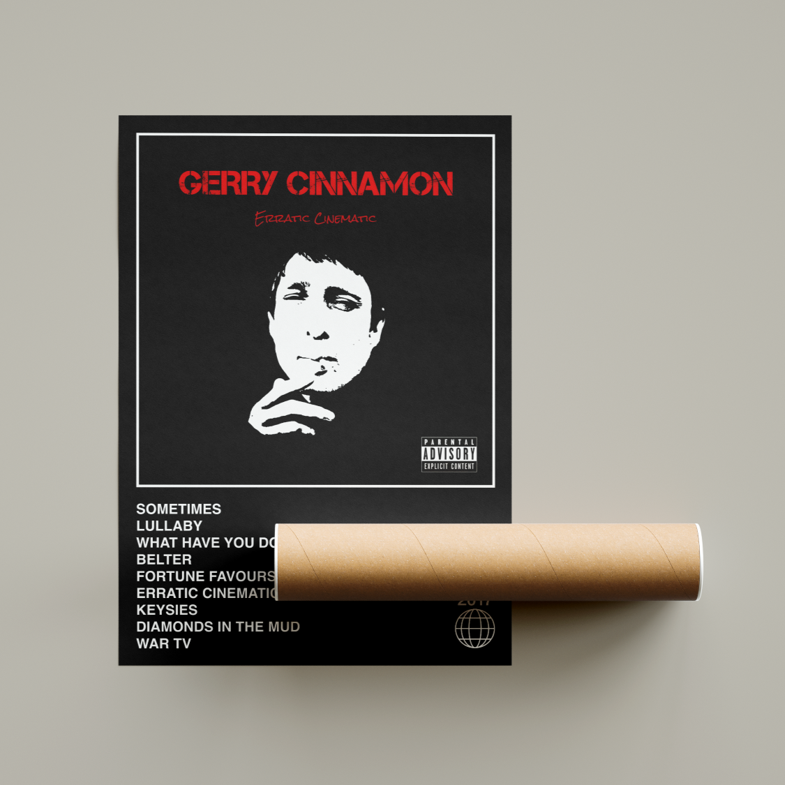 Gerry Cinnamon Erratic Cinematic Album Poster