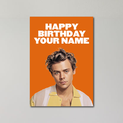 Harry Styles Personalised Birthday Card