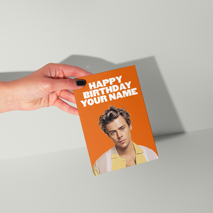 Harry Styles Personalised Birthday Card