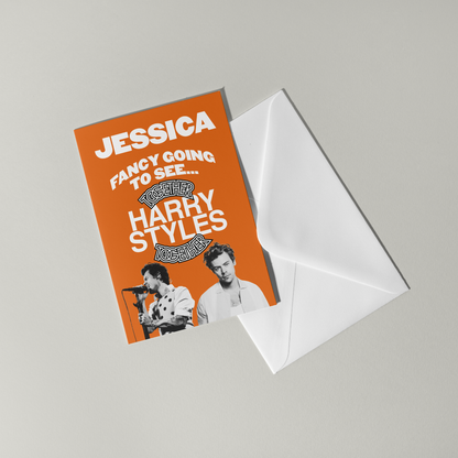 Harry Styles Personalised Tour Reveal Greeting Card