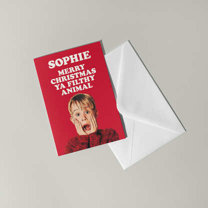 Home Alone Personalised Christmas Card