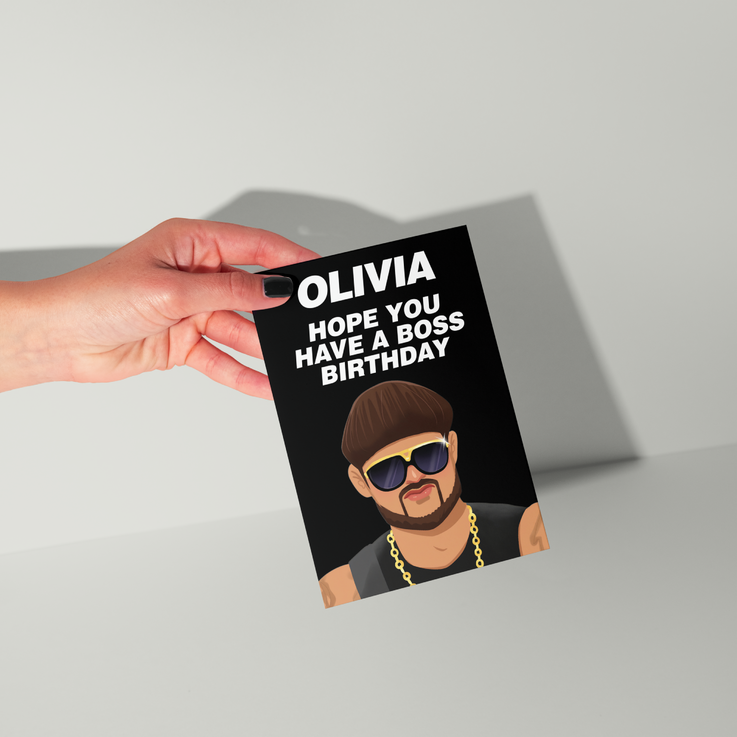 Ibiza Final Boss Personalised Birthday Card UK