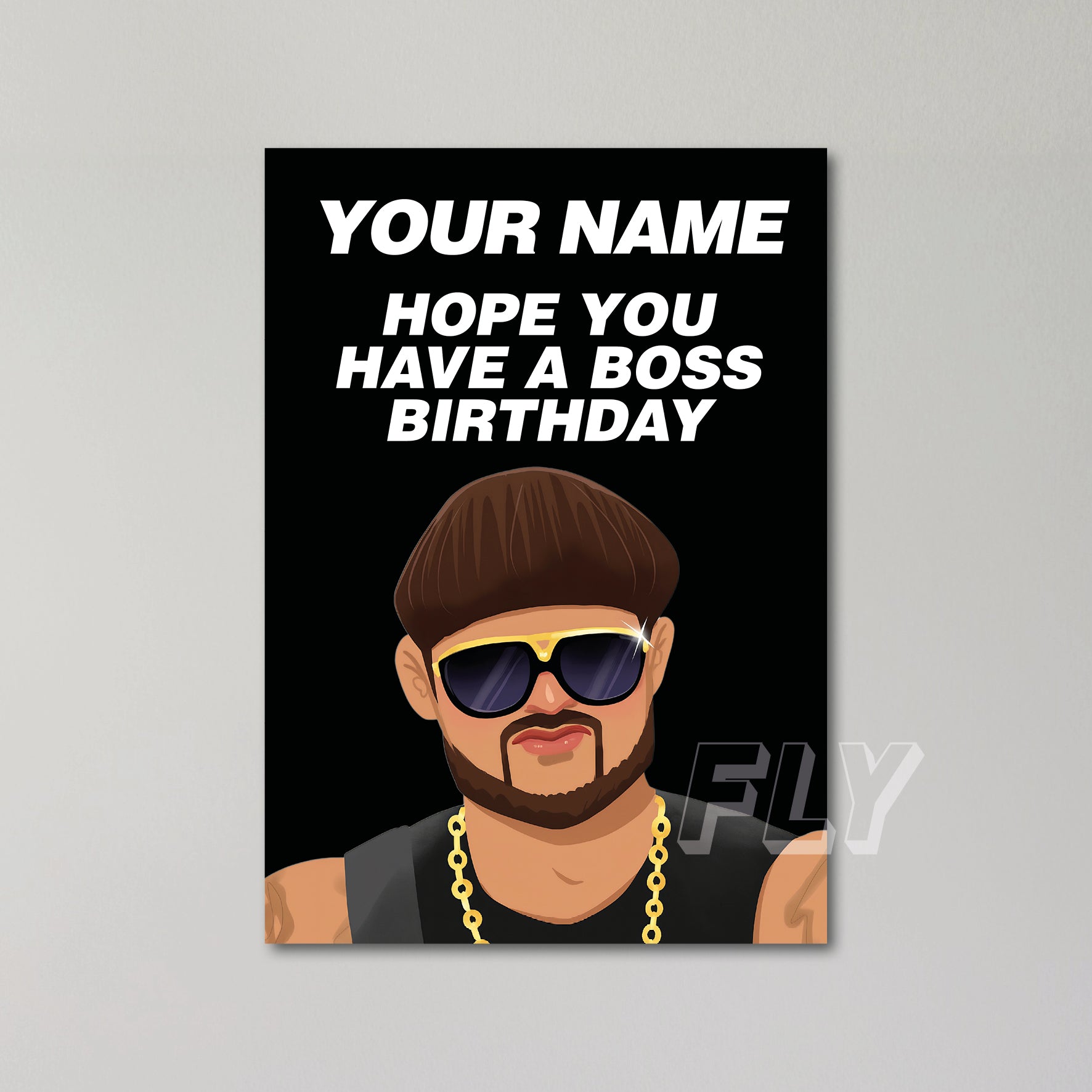 Ibiza Final Boss Personalised Birthday Card United Kingdom