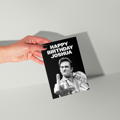 Johnny Cash Personalised Birthday Card UK