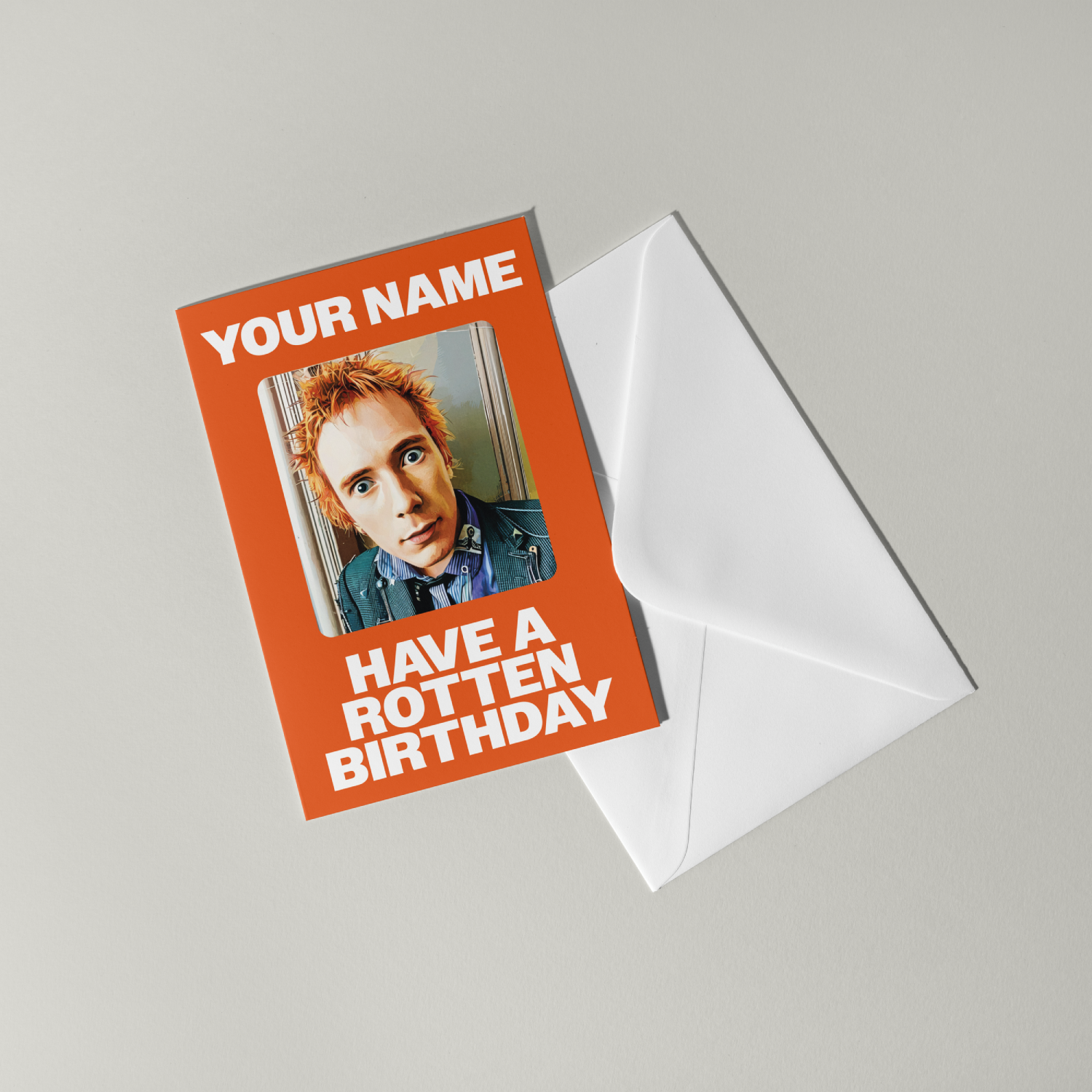 Johnny Rotten Personalised Birthday Card – Fly Prints LTD