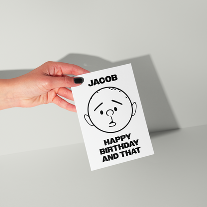 Karl Pilkington Personalised Birthday Card UK