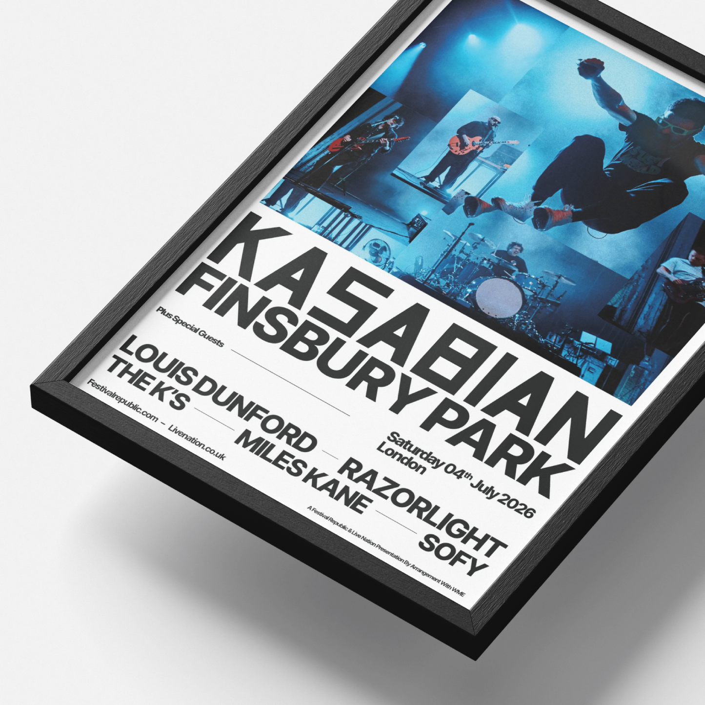 Kasabian Finsbury Park Tour Poster 2026 UK