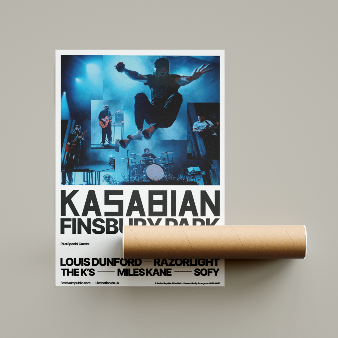 Kasabian Finsbury Park Tour Poster 2026 United Kingdom
