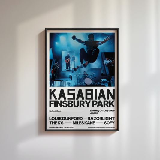 Kasabian Finsbury Park Tour Poster 2026