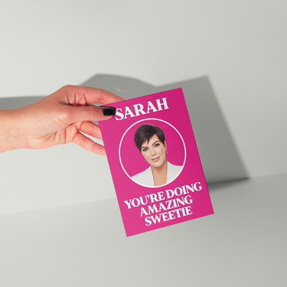 Kris Jenner Personalised Greeting Card UK