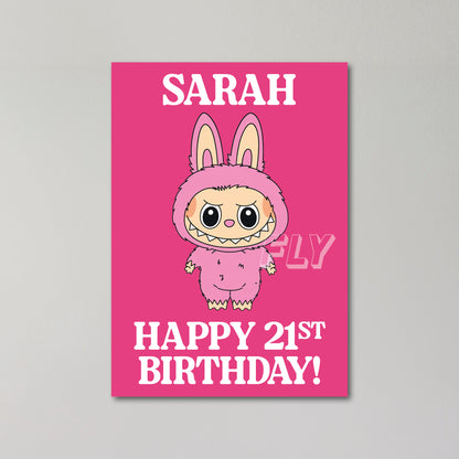 Labubu Personalised Birthday Card United Kingdom