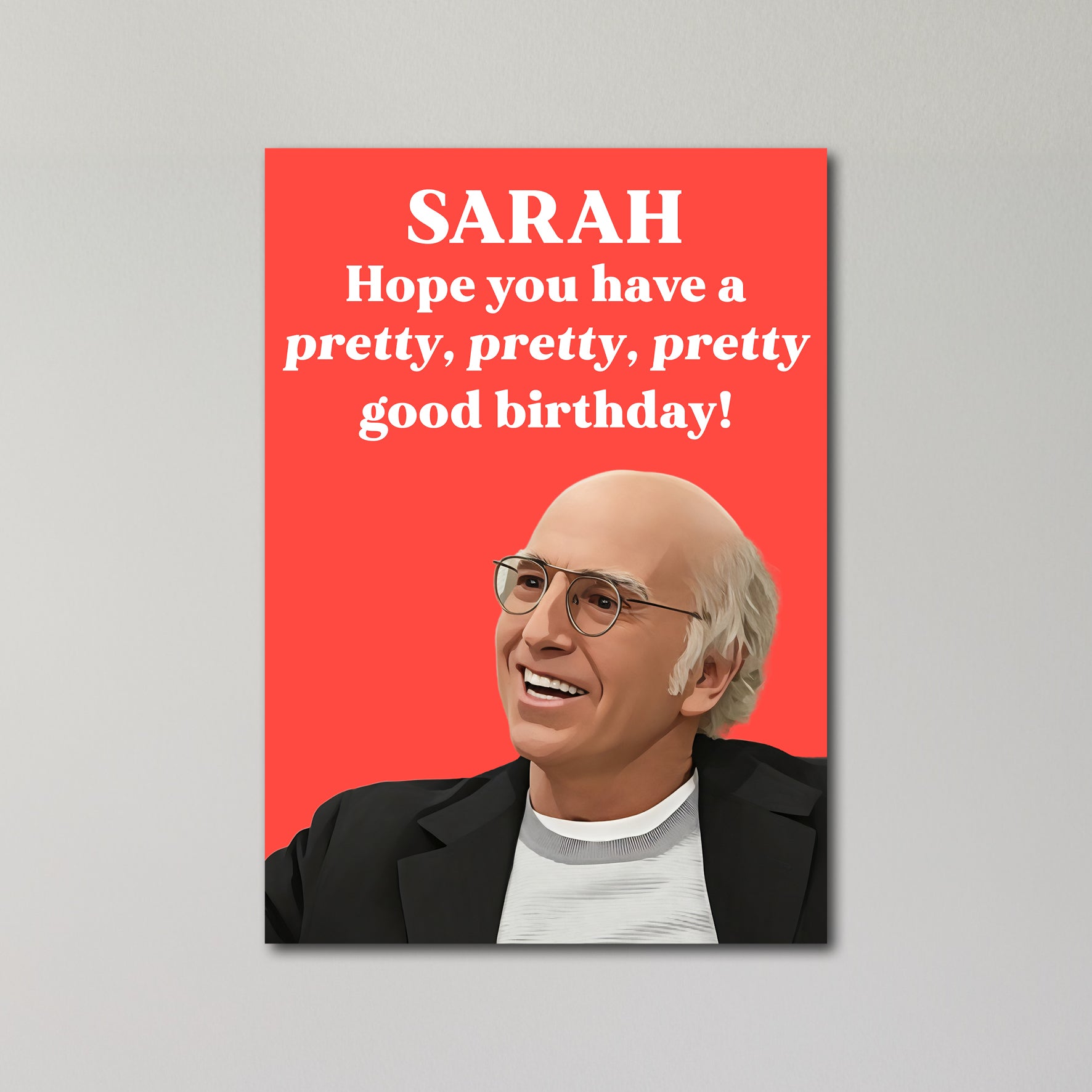 Larry David Personalised Birthday Card United Kingdom