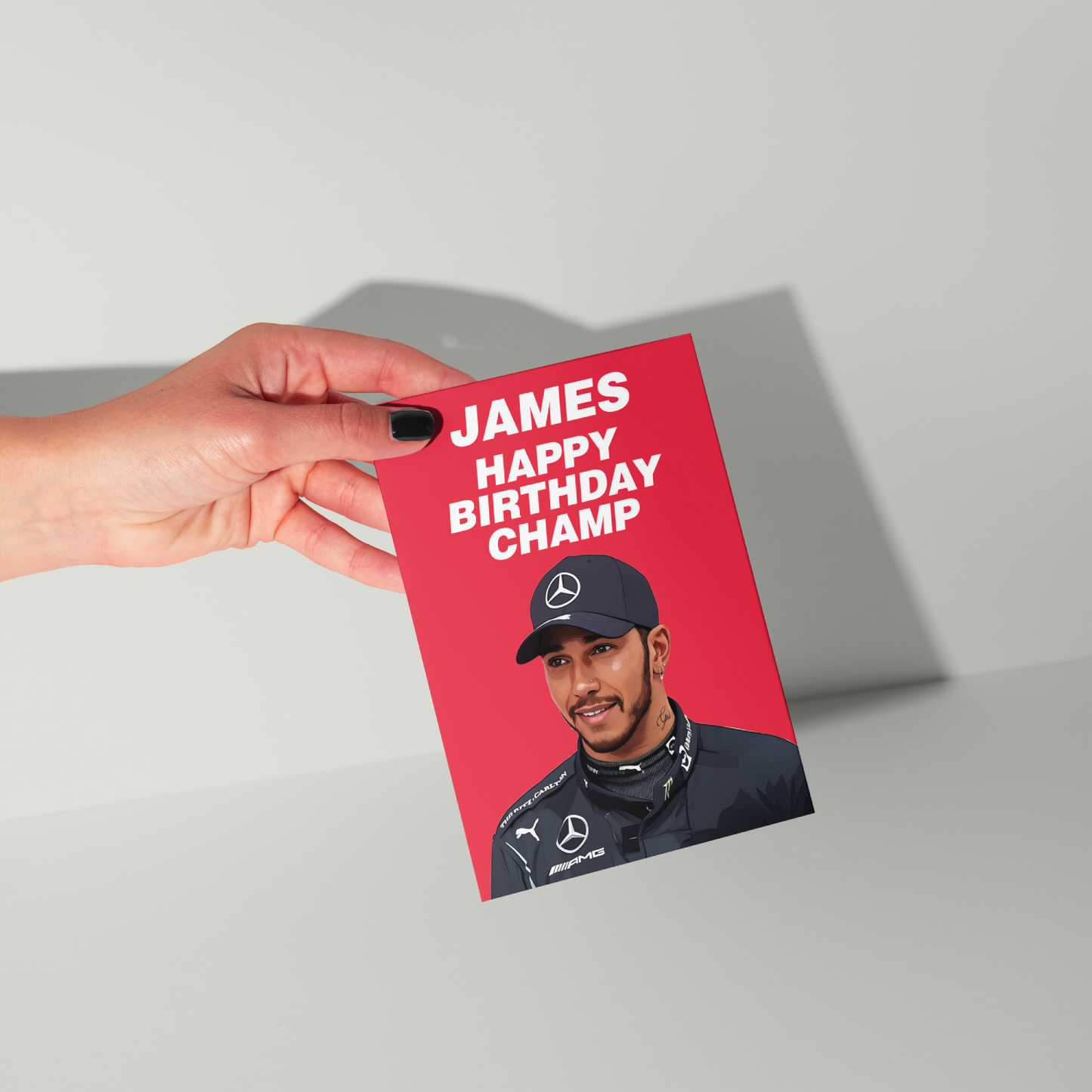 Lewis Hamilton Personalised Birthday Card UK