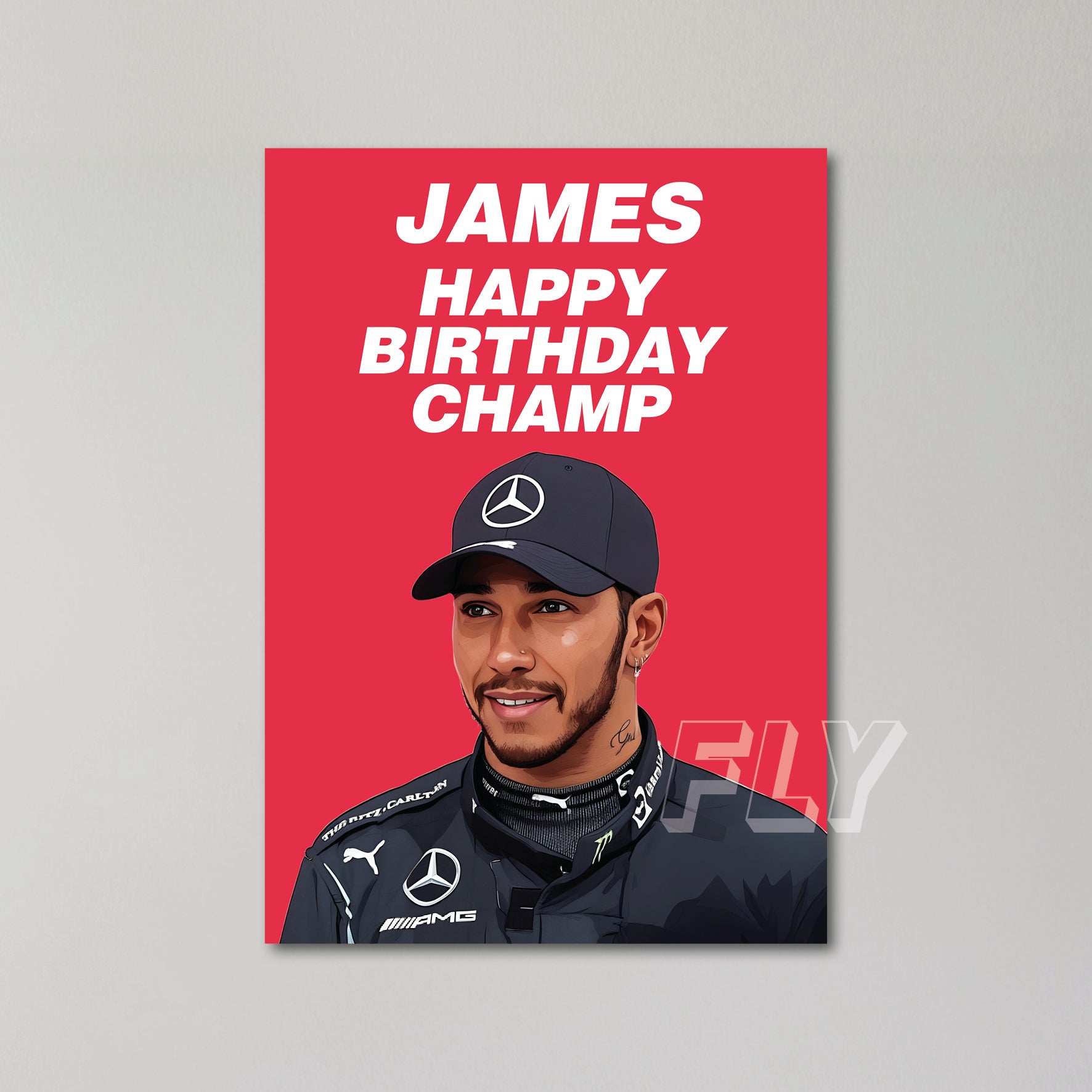 Lewis Hamilton Personalised Birthday Card United Kingdom