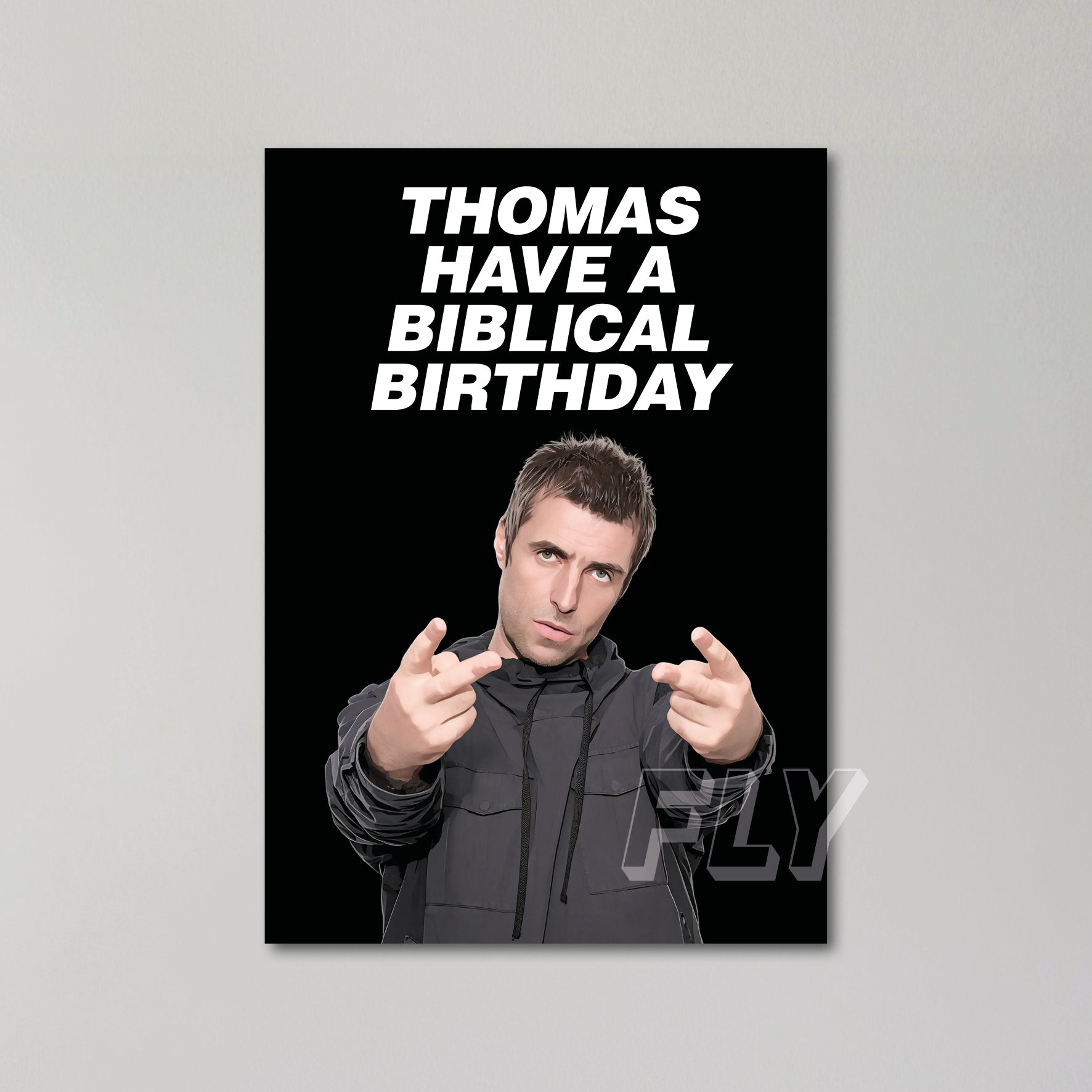 Liam Gallagher Personalised Birthday Card United Kingdom