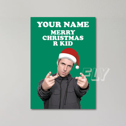 Liam Gallagher Personalised Christmas Card