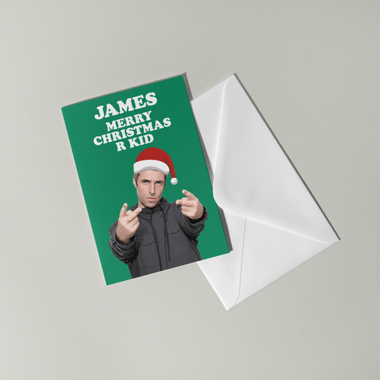 Liam Gallagher Personalised Christmas Card