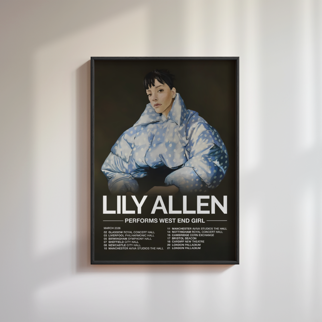 Lily Allen West End Girl Tour Poster March 2026