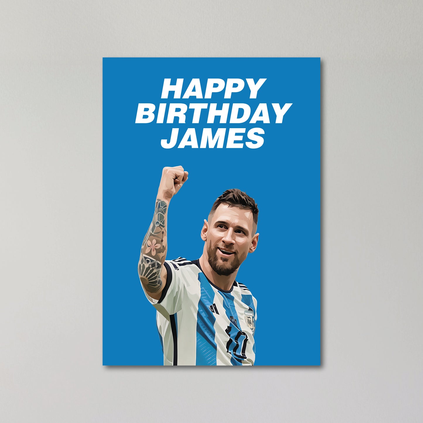 Lionel Messi Personalised Birthday Card UK