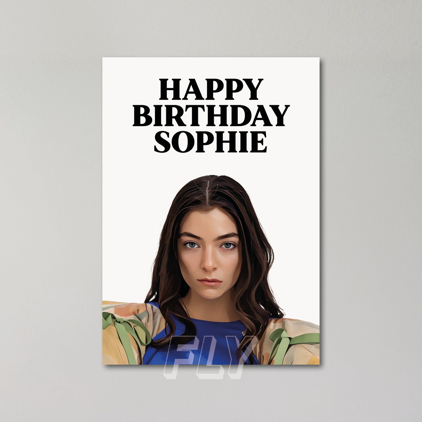 Lorde Personalised Birthday Card United Kingdom