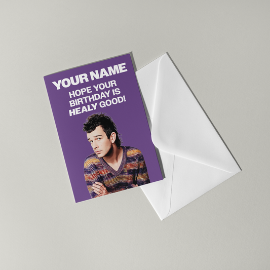 Matty Healy Personalised Birthday Card