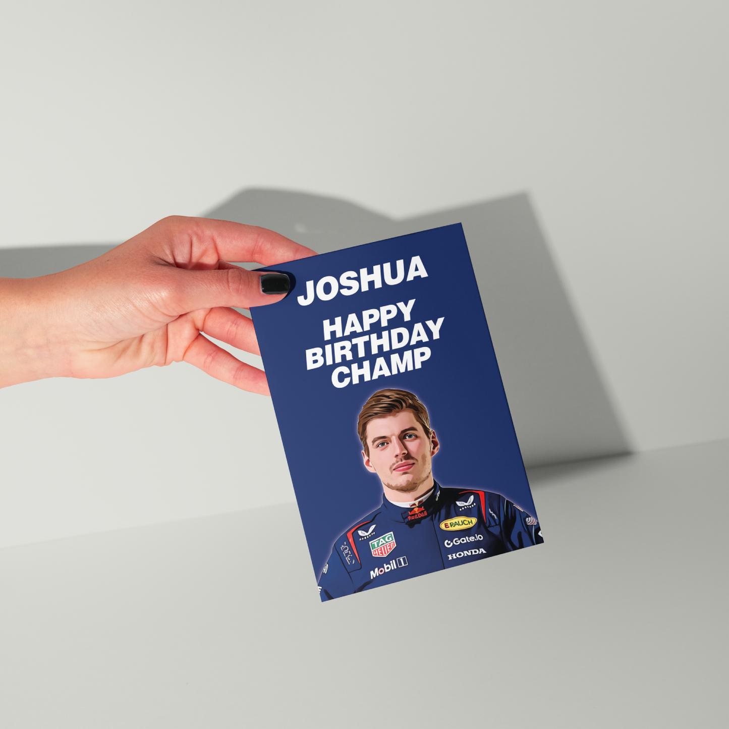Max Verstappen Personalised Birthday Card UK