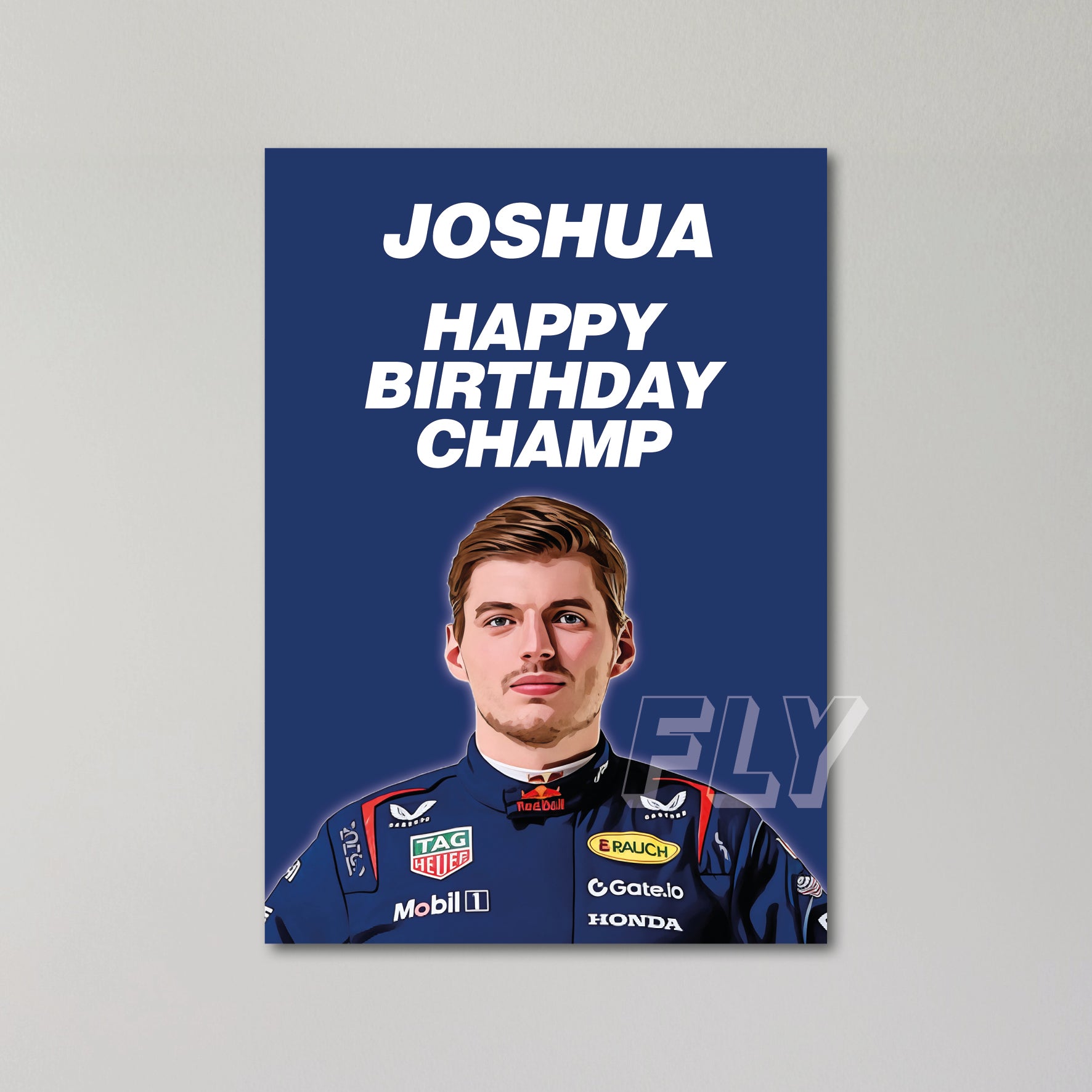 Max Verstappen Personalised Birthday Card United Kingdom