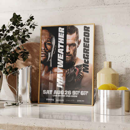 Floyd Mayweather vs Conor McGregor Boxing Poster UK